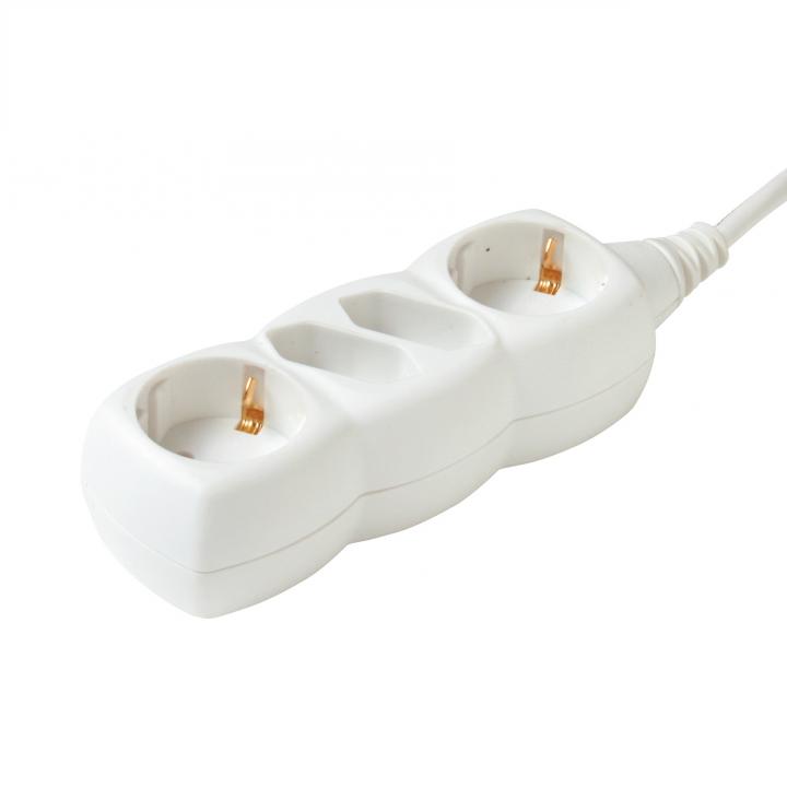 home nv 14/wh hálózati elosztó, 1,5 m, h05vv f 3g1,0 mm2 kábel, ip 20 kivitel, 2 védőérintkezős és 2 euro aljzat, max. 3500w, fehér