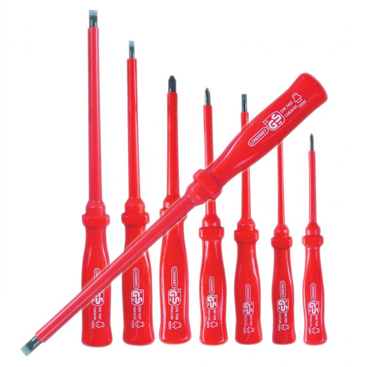 pro'skit 8pk 8100 szigetelt csavarhúzókészlet, max 1000 v~, króm vandánium, mágnesezett fejek, 7 darabos