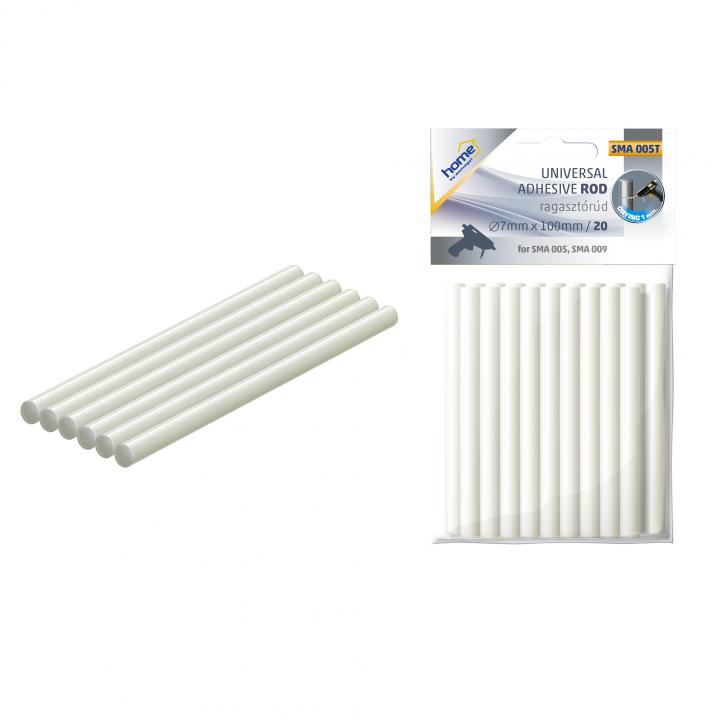 home sma 005t ragasztórúd, ∅7mmx100mm 20dbx4,5g, sma 005 és sma 009 ragasztópisztolyhoz, 20db/csomag