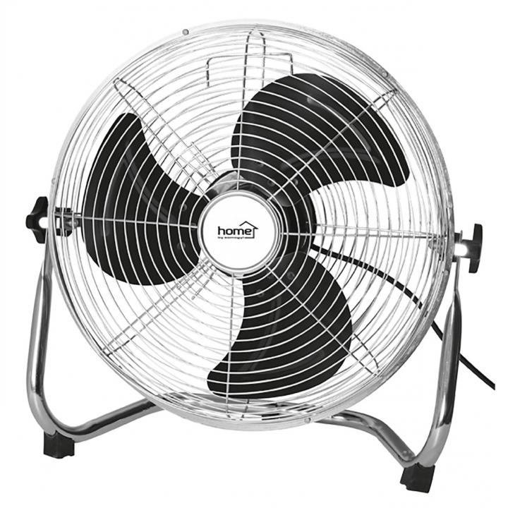 home pvr 35 padlóventilátor, 60 w, 3 fokozat, 35 cm es lapátátmérő, állítható fejdőlésszög, fém lapátok, fém rács