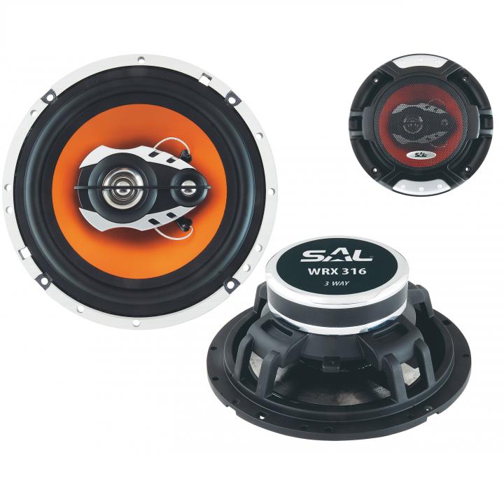 sal wrx 316 3 utas hangszórópár, 2 x 110 w, 165 mm, 4 ohm, 88 db, mylar dómsugárzó