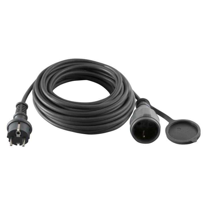 home nv 7 10/gy hosszabbító, 10 m, h07rn f 3g1,5 mm2 kábel, ip44 védelem, zárófedél az aljzaton, gumírozott kábel, 250v~/16a/3500w