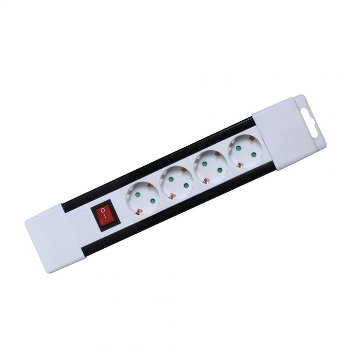 home pnv 04k/wh hálózati elosztó, 2 m, h05vv f 3g1,0 mm2 kábel, kapcsolós, ip20 kivitel, 4 aljzat gyermekvédelemmel, max. 3500w, fehér, felakasztható