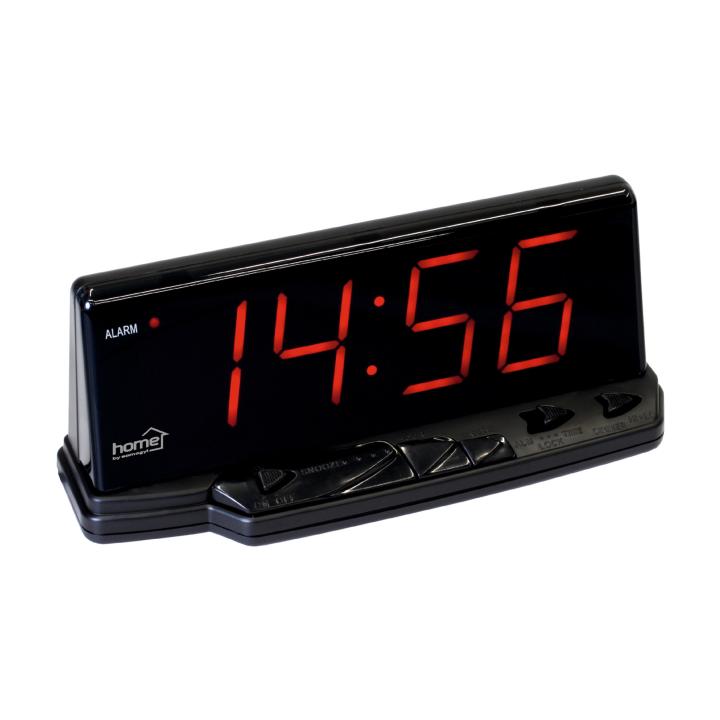 home ltc 02 digitális led ébresztőóra, 46 mm magas időkijelzés, állítható fényerő, ébresztés sípolással, szundifunkcióval, elemes vagy hálózati tápellátás