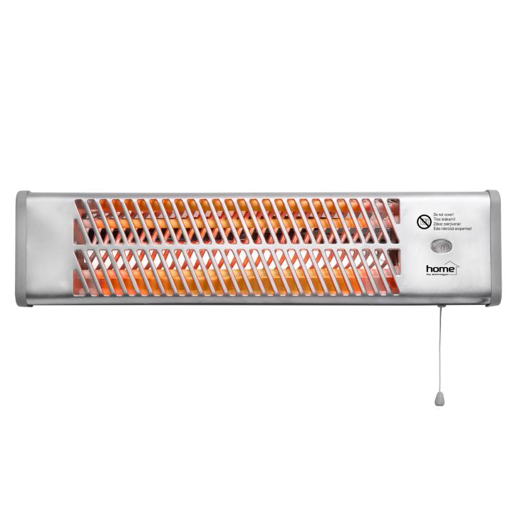 home fk 24 falra szerelhető elektromos karccsöves fűtőtest, 600w/1200w, ipx4 védelem, ezüst
