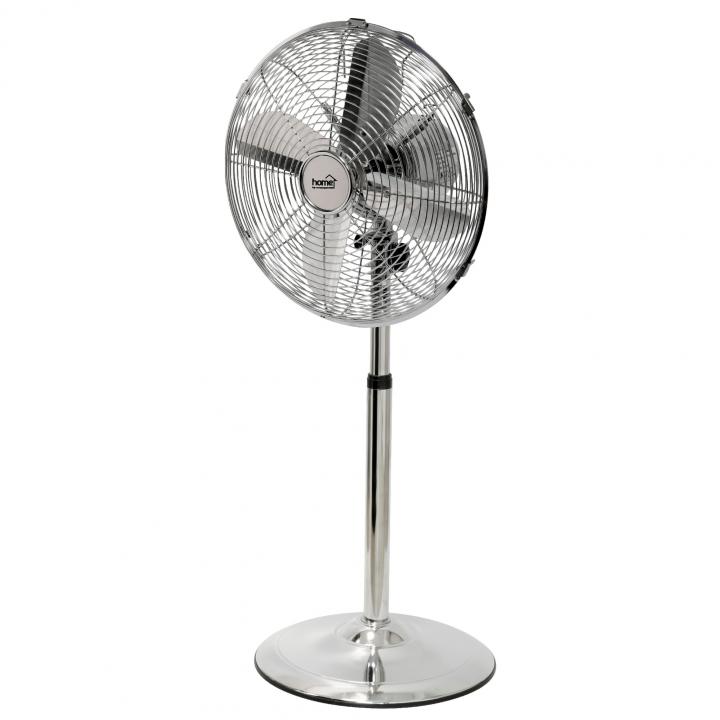 home sfs 40 álló fém ventilátor, 45 w, 3 fokozat, 40 cm es lapátátmérő, fém lapátok, 85° os oszcillálás