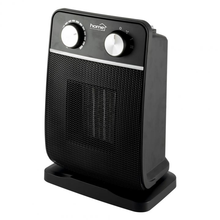 home fk 29 álló elektromos kerámia fűtőtest, 900w/1800w, oszcillálás, mechanikus termosztát, fekete