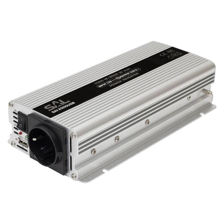 sal sai 2000usb feszültségátalakító, 1000 w, inverter, 500 ma usb töltő, gyermekzár