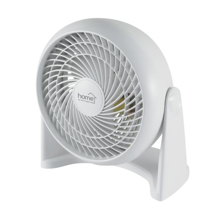 home tf 23 turbo asztali/fali ventilátor, 50 w, 3 fokozat, 23 cm es lapátátmérő, 90° ban dönthető fej, fehér