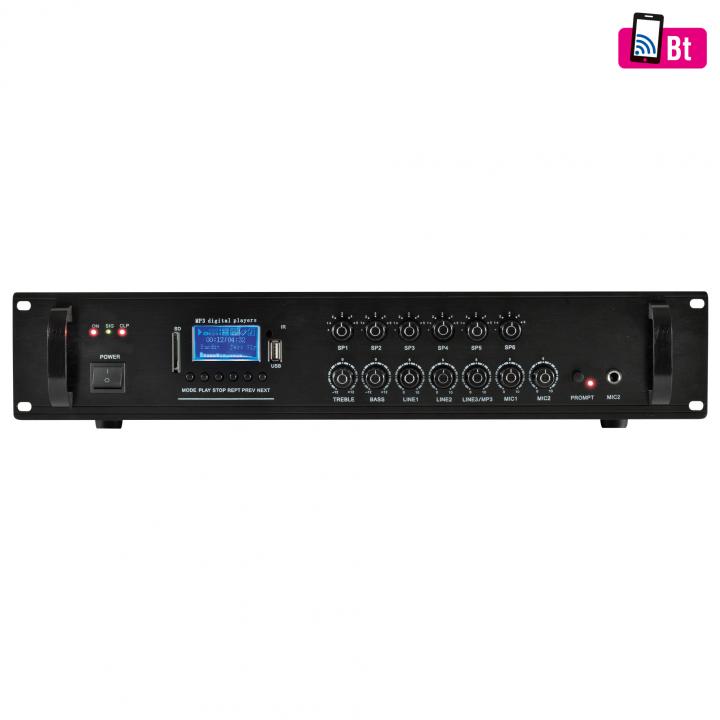 sal mpa 240bt multimédiás keverő erősítő, 240 w, 6 csatorna, bt, fm rádió, usb/sd, eq