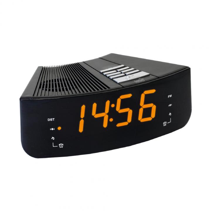 home ltcr 02 digitális, led ébresztőóra rádióval, borostyán sárga kijelző, 10 állomás memória, ébresztés, elemes vagy hálózati tápellátás