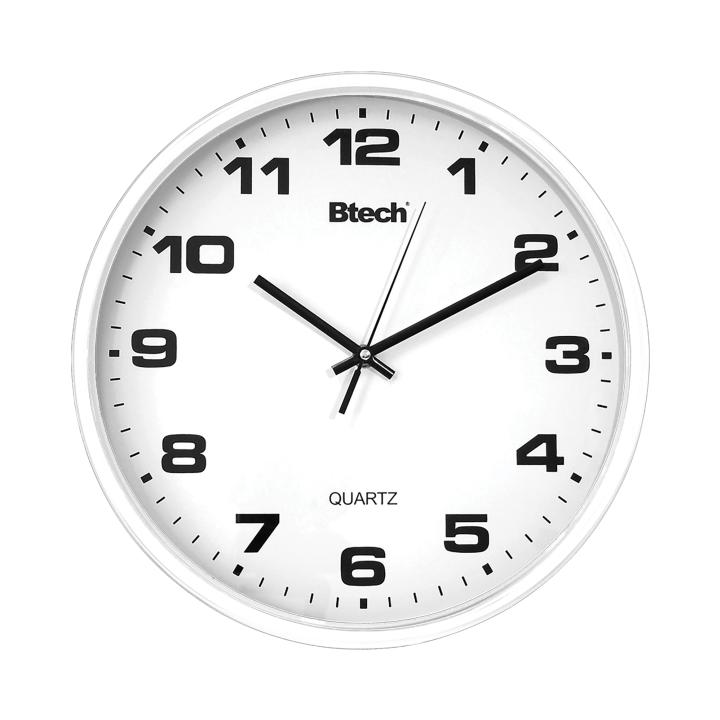 btech bh 90 falióra, 20 cm átmérő, fehér számlap, fehér keret, műanyag