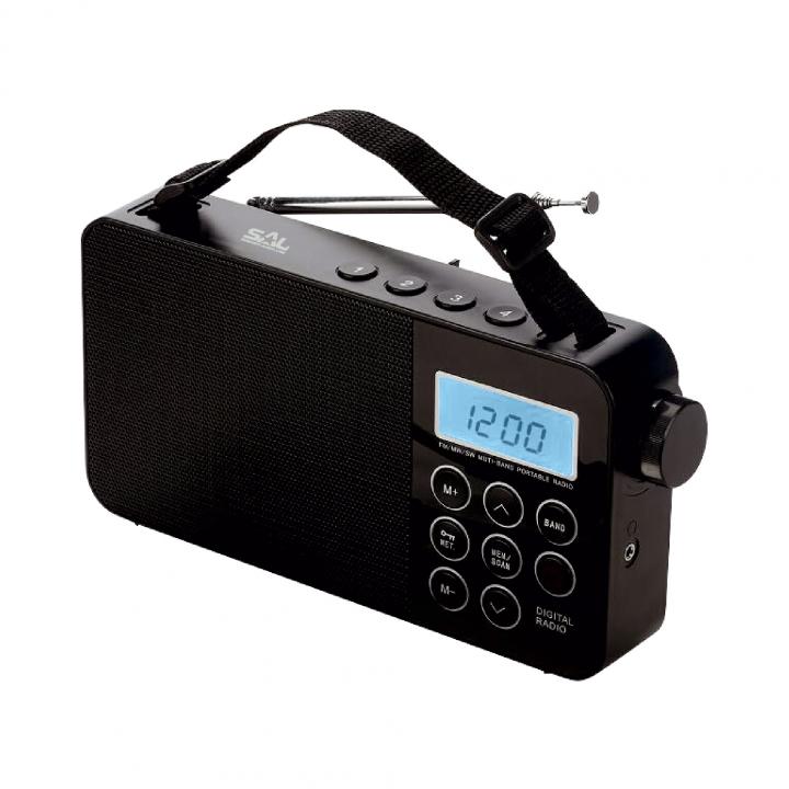 sal rpr 3lcd táskarádió, ac/dc, am fm sw digitális rádió, ébresztő, aux, 60 tárolható állomás