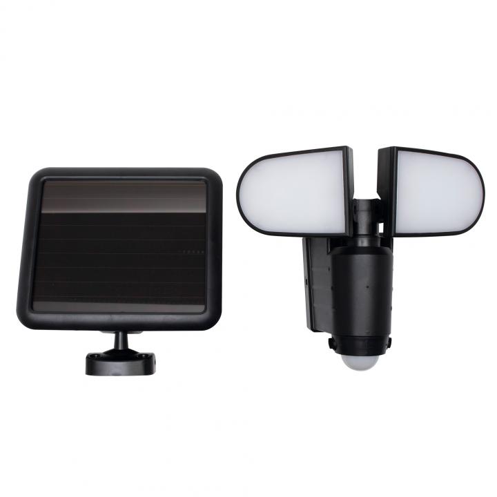 home flp 5 solar, szolárpaneles led reflektor, pir mozgásérzékelő, 500 lm, forgatható reflektorok, 1500 mah, ~60 perc üzemidő
