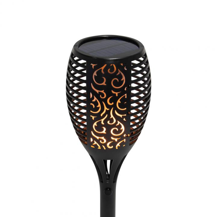 home mx 300 napelemes kerti fáklya, 72 led, automatikus, napelem és töltő, időjárásálló
