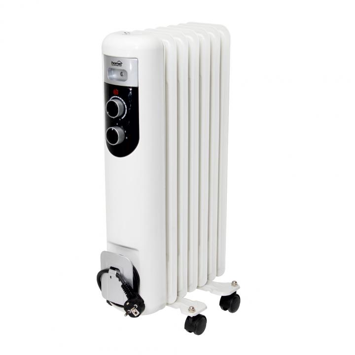 home fkos 7 m elektromos olajradiátor, 600w/900w/1500w, 7 tagú, fehér