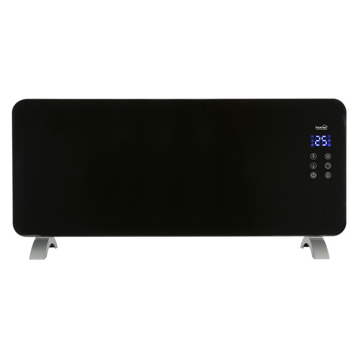 home fk 430 wifi álló vagy falra szerelhető smart konvektor fűtőtest, 1000w/2000w, edzett üveg előlap, fekete