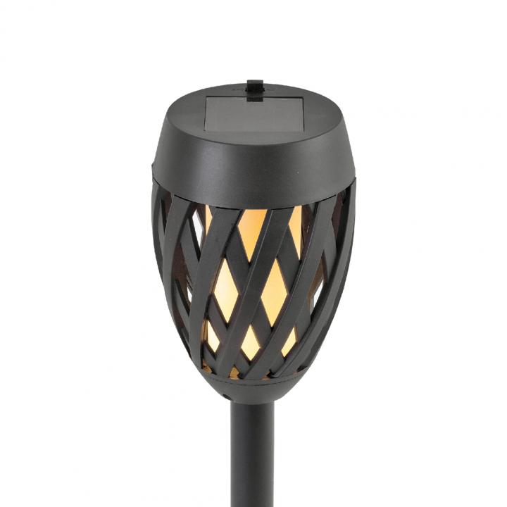 home mx 200 napelemes kerti fáklya, 12 led, automatikus, napelem és töltő, időjárásálló