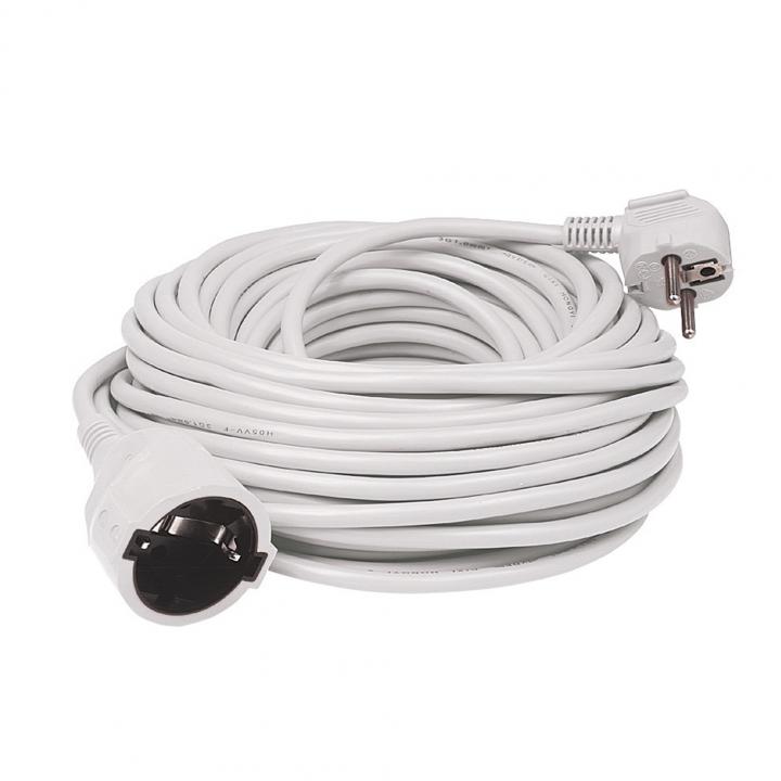 home nv 2 3/wh/1,5 hosszabító, 3 m, h05vv f 3g1,5 mm2 kábel, ip 20 kivitel, 250v~/16a/3680w, pipa alakú dugó és egyenes lengő aljzat, fehér színű