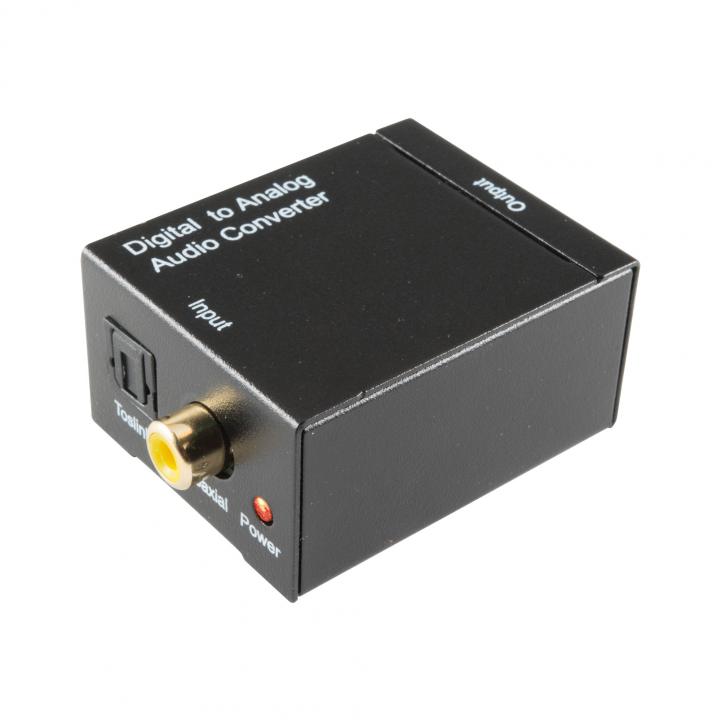 sal dta audio digitális analóg audió átalakító, 2in1 toslink és koaxiális rca bemenet, 2 rca kimenet, hálózati adapter