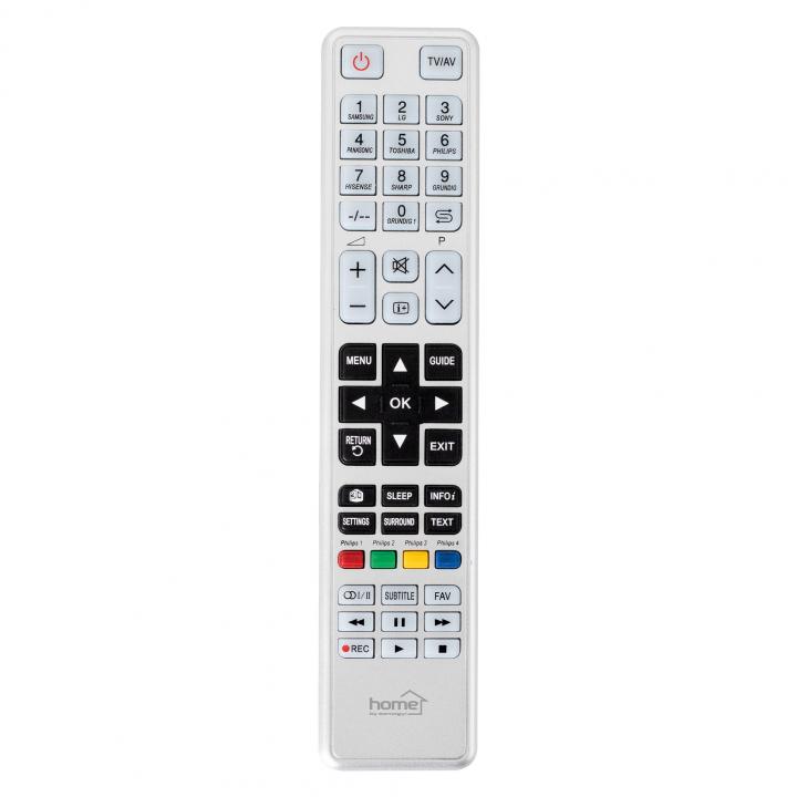 home urc all univerzális távirányító, samsung, lg, sony, panasonic, toshiba, philips, hisense, sharp, grundig tv khez, 3d tv kompatibilis, előre kódolt