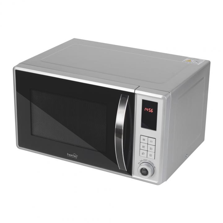 home hg mh 23 gr mikrohullámú sütő grill funkcióval, digitális, 800 w, 23 literes, gyerekzár, szürke