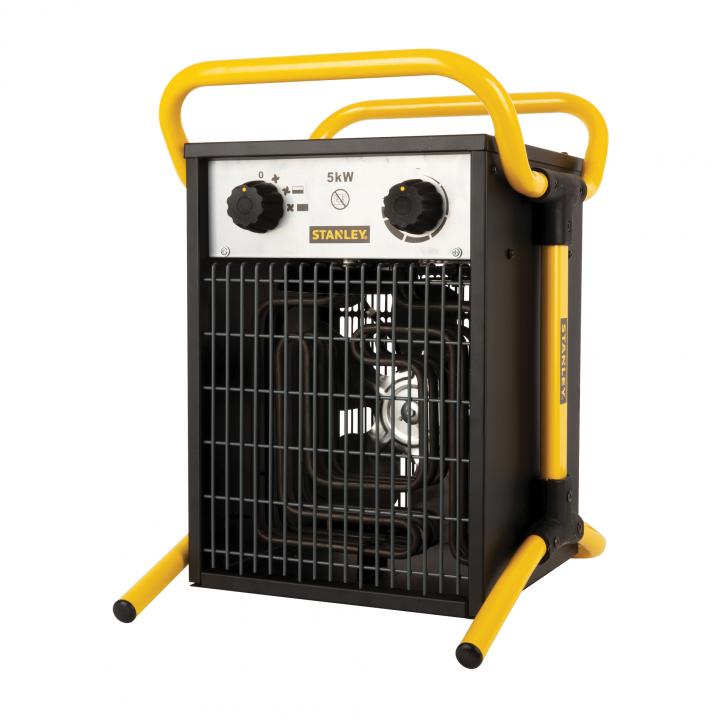 stanley st 05 400 e hordozható elektromos ventilátoros ipari fűtőtest, 2500w/5000w, ipx4 védelem