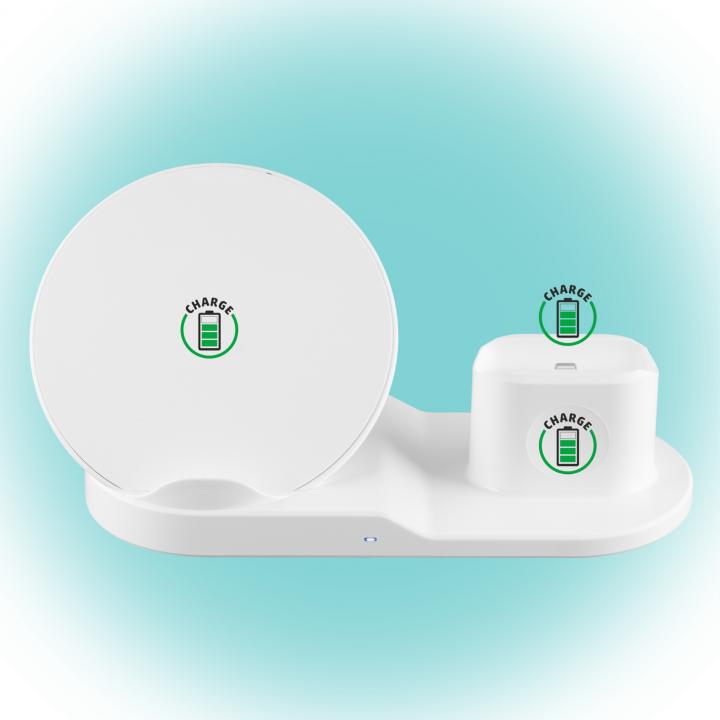 home sa 2000qi vezeték nélküli töltő, 3in1, telefon, óra, fülhallgató, qi szabvány, usb c