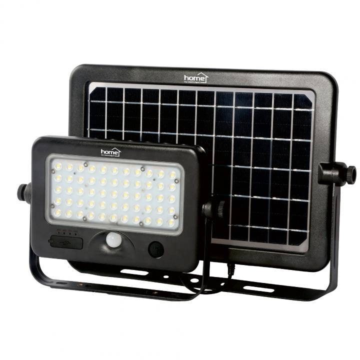 home flp 1100 solar, szolárpaneles led reflektor, pir mozgásérzékelő, 1100 lm, 6000 k, 7200 mah