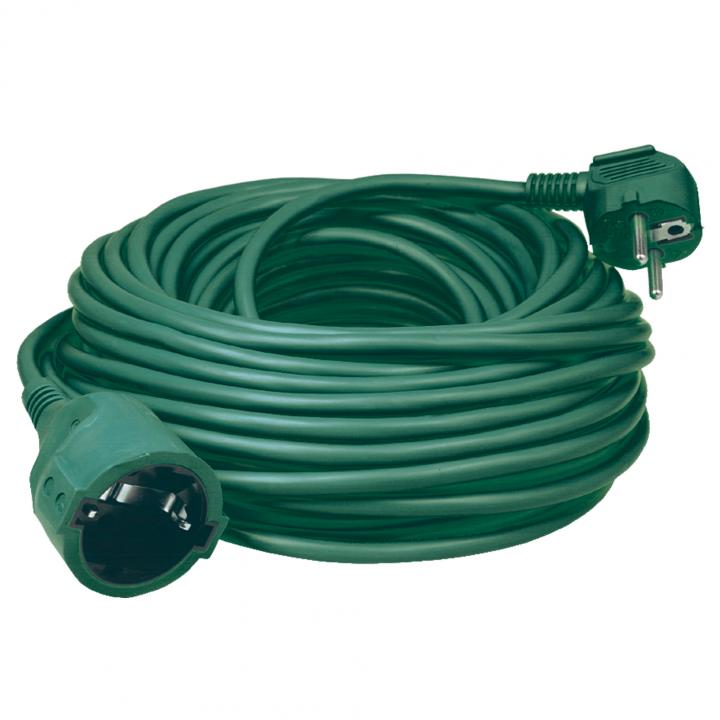 home nv 2 5/gr/1,5 hosszabbító, 5 m, h05vv f 3g1,5 mm2 kábel, ip 20 kivitel, 250v~/16a/3680w, pipa alakú dugó és egyenes lengő aljzat, zöld színű