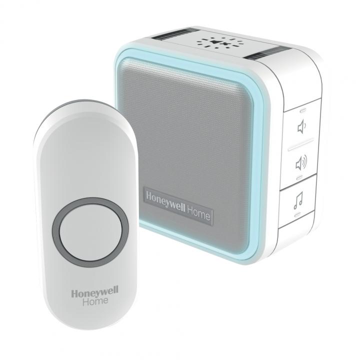honeywell home dc515n vezeték nélküli csengő, 150m hatótáv, 9 dallam, időzíthető némítás, led fényjelzés, többcsatornás, elemes tápellátás