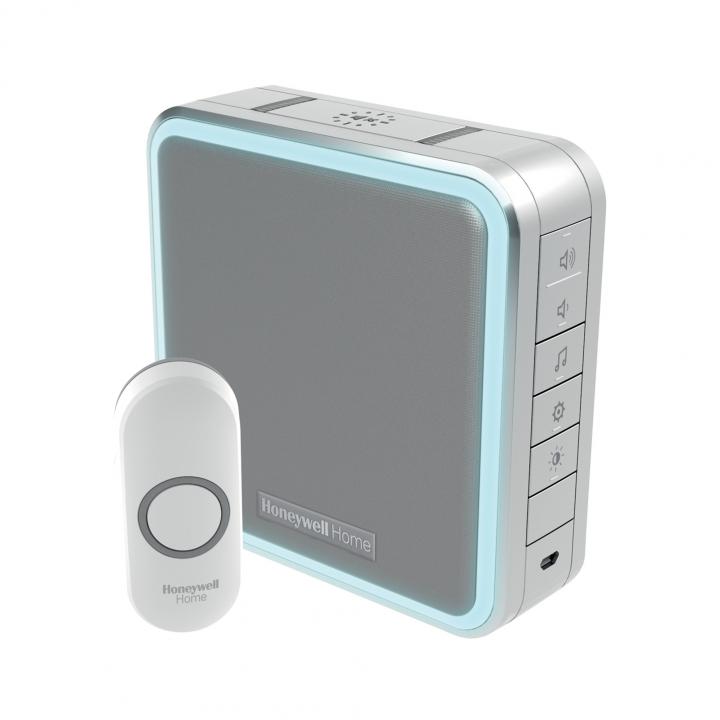 honeywell home dc915ng vezeték nélküli csengő, 200m hatótáv, 11 dallam, időzíthető némítás, led jelzőfény, állítható hangerő, elemes tápellátás