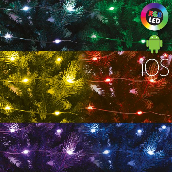 home ml 100 rgb smart micro led es fényfüzér, 10 m / 100 db rgb micro led, applikációval vezérelhető, usb csatlakozó, beltéri kivitel