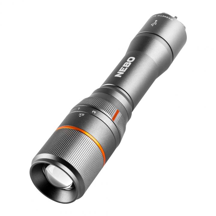 nebo neb flt 0018 g davinci 1000 zseblámpa, 1000 lm 100 lm, 4 funkció, ip67, 6x zoom, powerbank funkció, 2000 mah