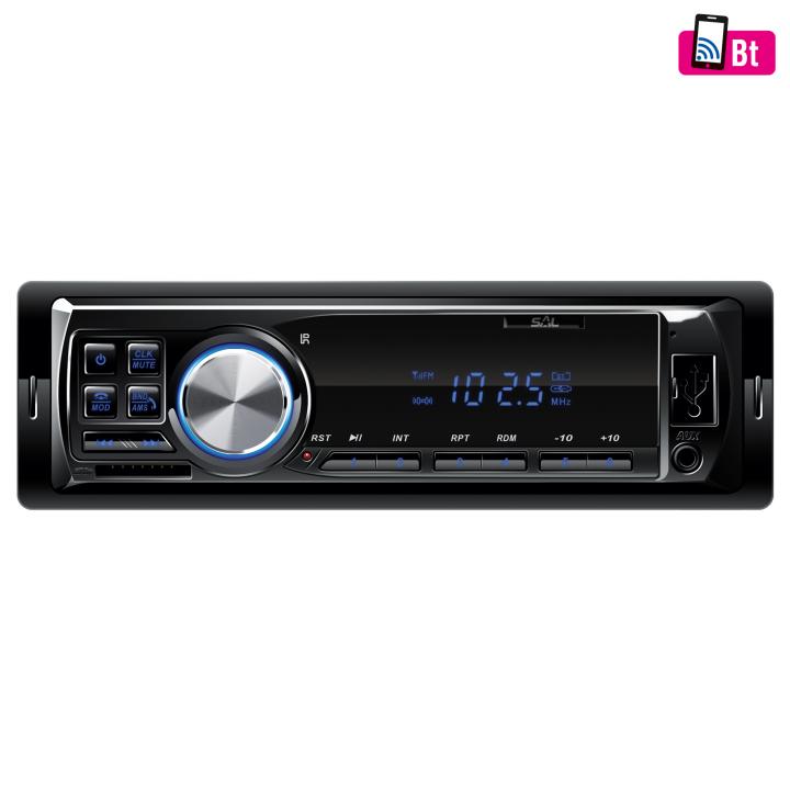 sal vbt 1100/bl autórádió, 4 x 45 w, 4 rca, fm, bt, usb, sd, aux, kék led kijelző és gombok