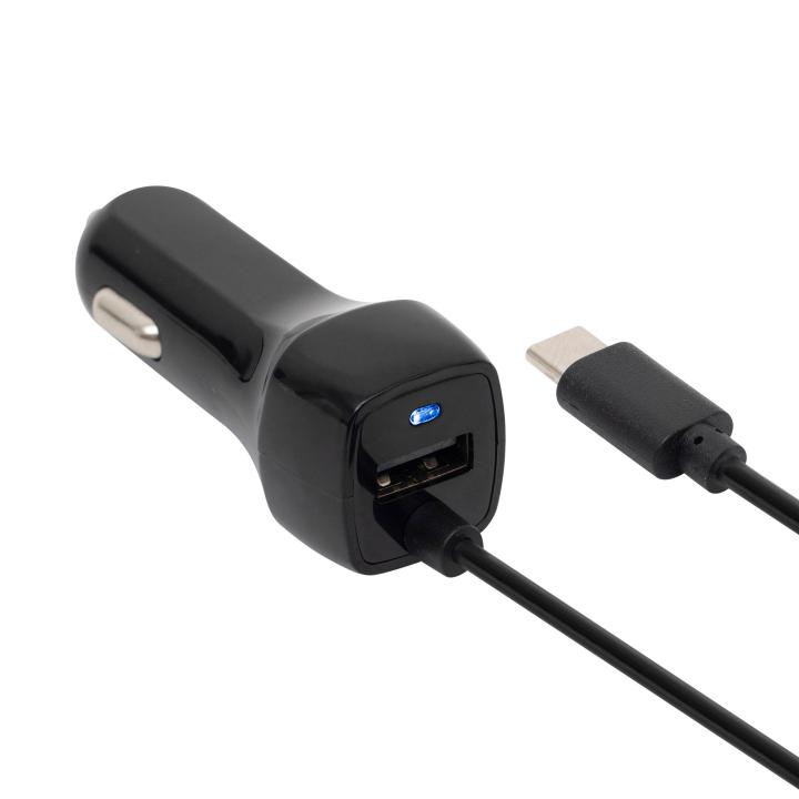 sal sau 24c autós usb töltő 2in1, 2 készülék, usb, usb c, 2,4 a összesen