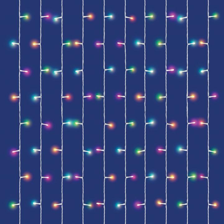 isparkle leds120cv led es fényfüggöny, 1,5x2 m / 120 db rgb led, applikációval vezérelhető, smart, kül és beltéri kivitel