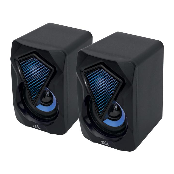 sal pcs 230 multimédia hangszórópár, 2x3 w, rgb led effekt, aux, bt, usb tápkábel