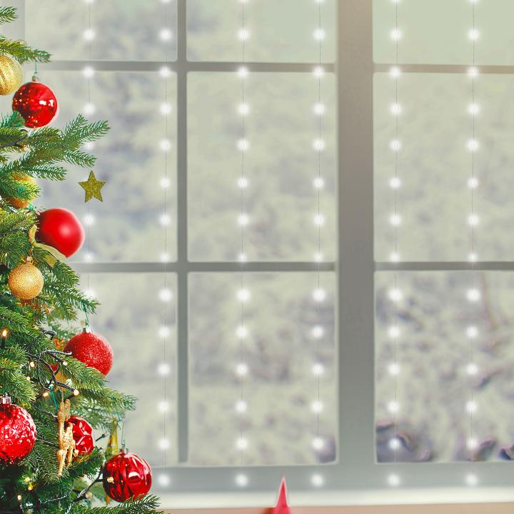 home mlf 200/wh micro led es fényfüggöny, 3x2 m / 200 db hidegfehér micro led, 8 fényprogram, távirányító, usb csatlakozó, beltéri kivitel