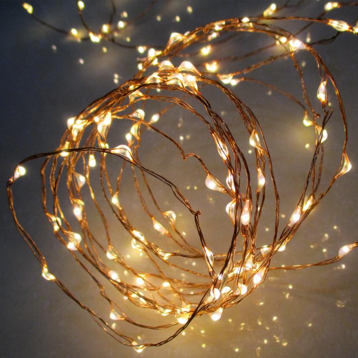 home ml 160/ww micro led es fényfüzér, 15,9 m / 160 db melegfehér micro led, állófényű, vékony vezeték, hálózati adapter, kül és beltéri kivitel