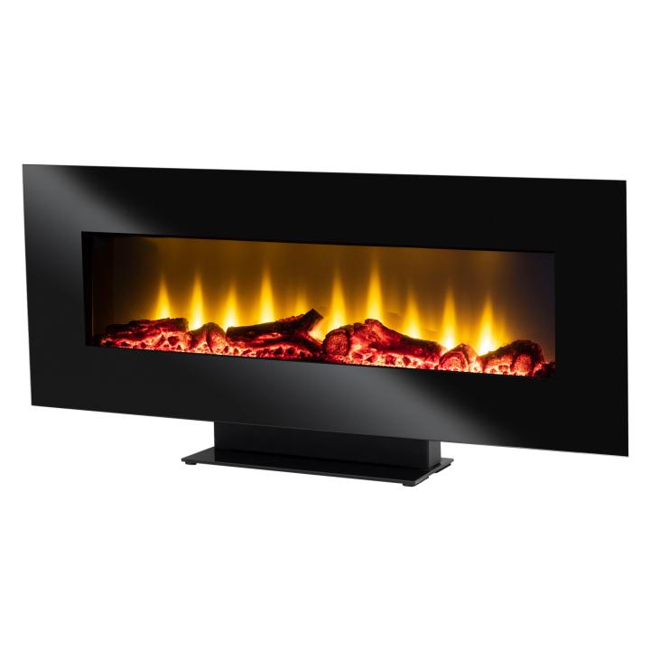 home fkk 24 falra szerelhető vagy talpra állítható elektromos látványkandalló, 900w/1800w, heti program, távirányító, fekete