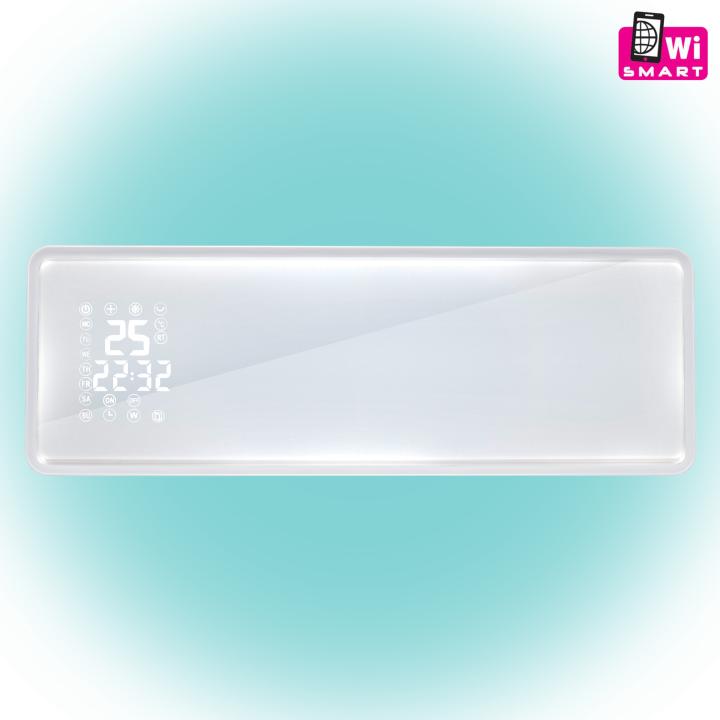 home fkf 54203 fali smart ventilátoros fűtőtest, 1000w/2000w, távirányító, üveg előlap, fehér