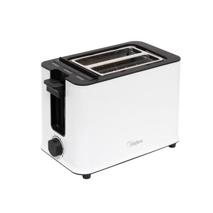 midea mt rp2l09w kenyérpirító, max. 950 w, 6 fokozatú időzítés, visszajelző fények, vezetéktároló, fehér fekete