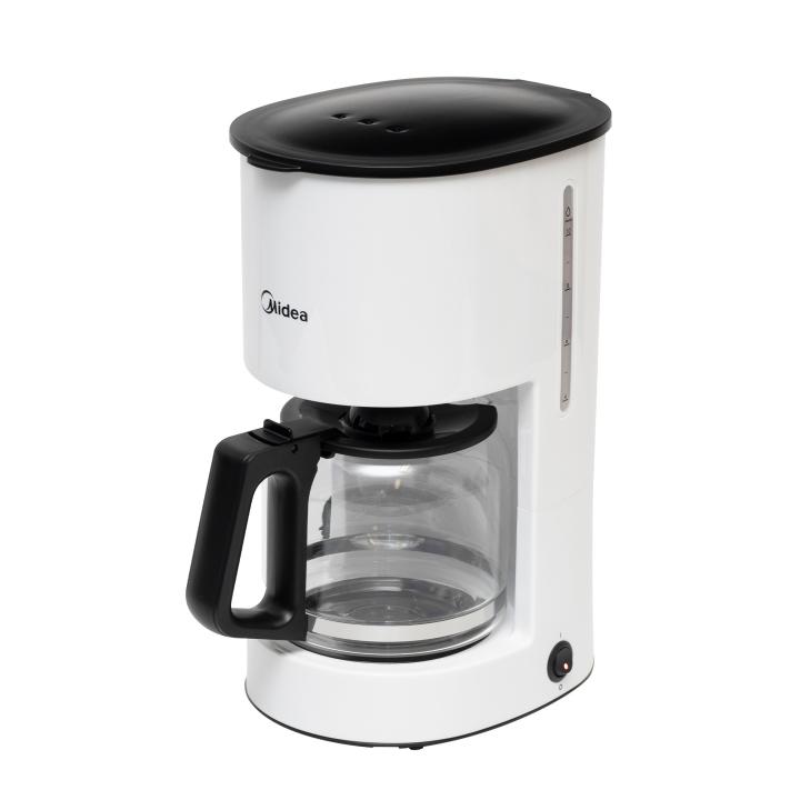 midea ma d1502aw kávéfőző, 1000 w, 1,25 literes, melegentartó talapzat, pause 'n serve funkció, fehér fekete
