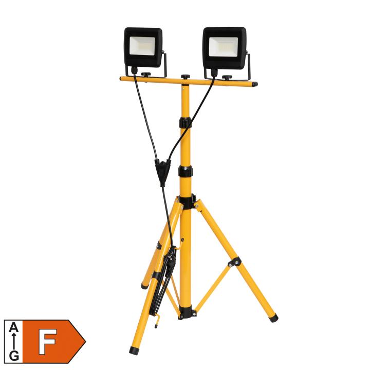 home fll stand 2/30 állványos led fényvető, 0,8 1,7 m, 2 x 30 w, 2 x 2400 lm, kül és beltéri