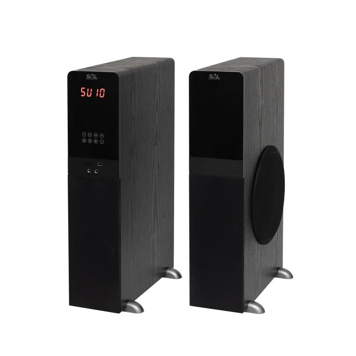 sal 200bt multimédiás hangdobozpár, 2 x 80 w, 3 utas bass reflex, bluetooth, usb, sd, fm, 2 x rca, 2 x 6,3mm jack, eq