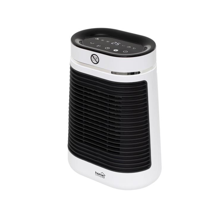 home fk 55 álló elektromos kerámia fűtőtest digitális termosztáttal, 1000w/1500w, oszcillálás, kikapcsolás időzítő, fehér