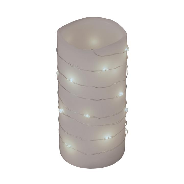 home mlf 26/wh micro led es fényfüzér, 2 m / 20 db hidegfehér micro led, állófényű, átlátszó vezeték, időzíthető, gombelemes, lapos elemtartó, beltéri kivitel