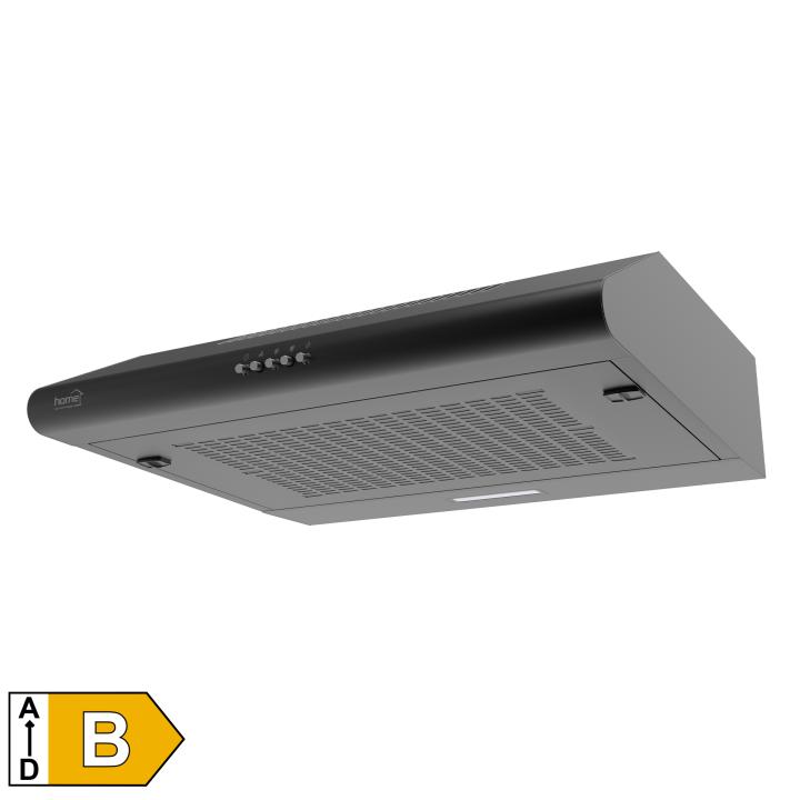 home kpe 6020b konyhai páraelszívó tornado, három sebességfokozat, légszállítás: 200 m3/h, 38 w, 60 cm, fekete