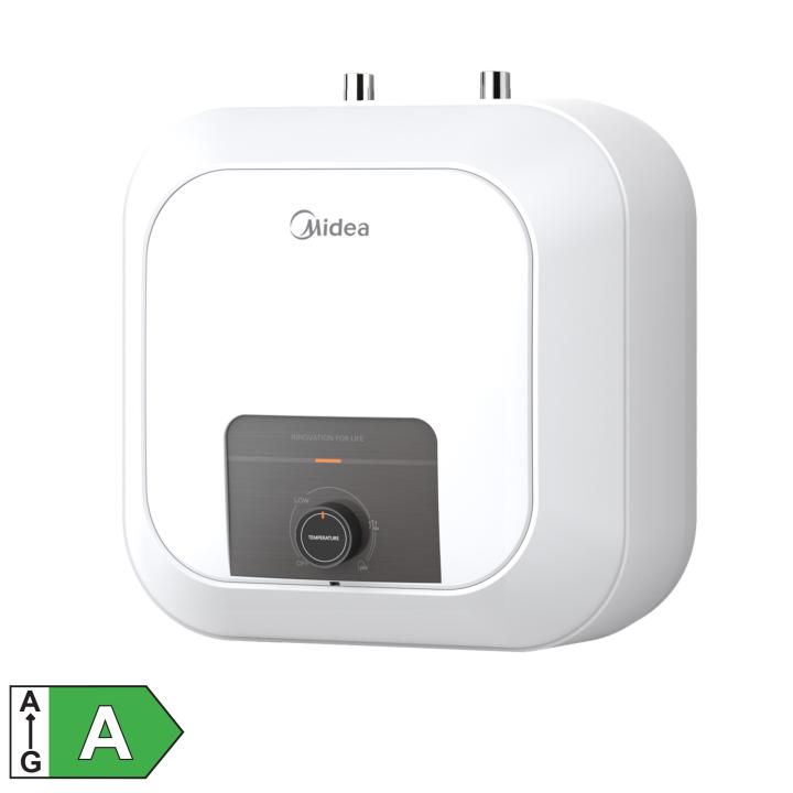 midea d10 20vd1(u) elektromos vízmelegítő, bojler, 2000 w, 10 liter, zománcozott víztartály és fűtőszál, mechanikus vezérlés, konyhapult alá szerelhető